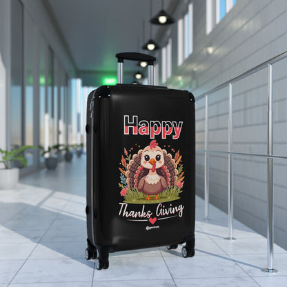 Happy Thanksgiving Cute Turkey Thanksgiving Season Luggage Bag Rolling Suitcase Travel Accessories