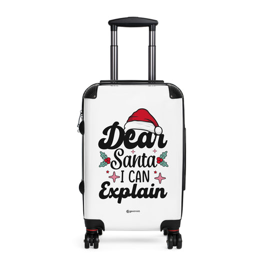 Christmas Season Dear Santa Clause I can Explain Luggage Bag Rolling Suitcase Travel Accessories