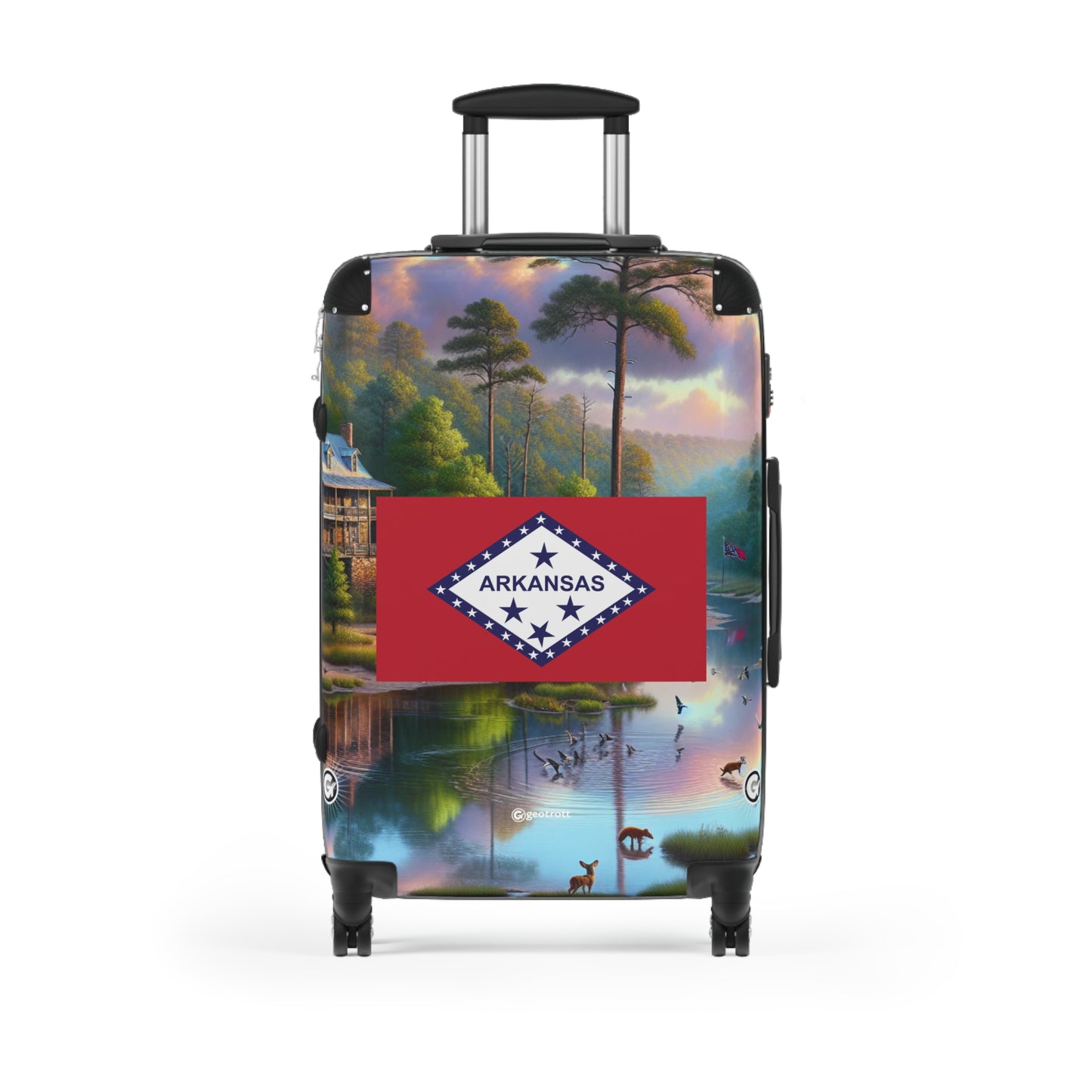 Arkansas USA STATE FLAGS Luggage Bag Rolling Suitcase Travel Accessories