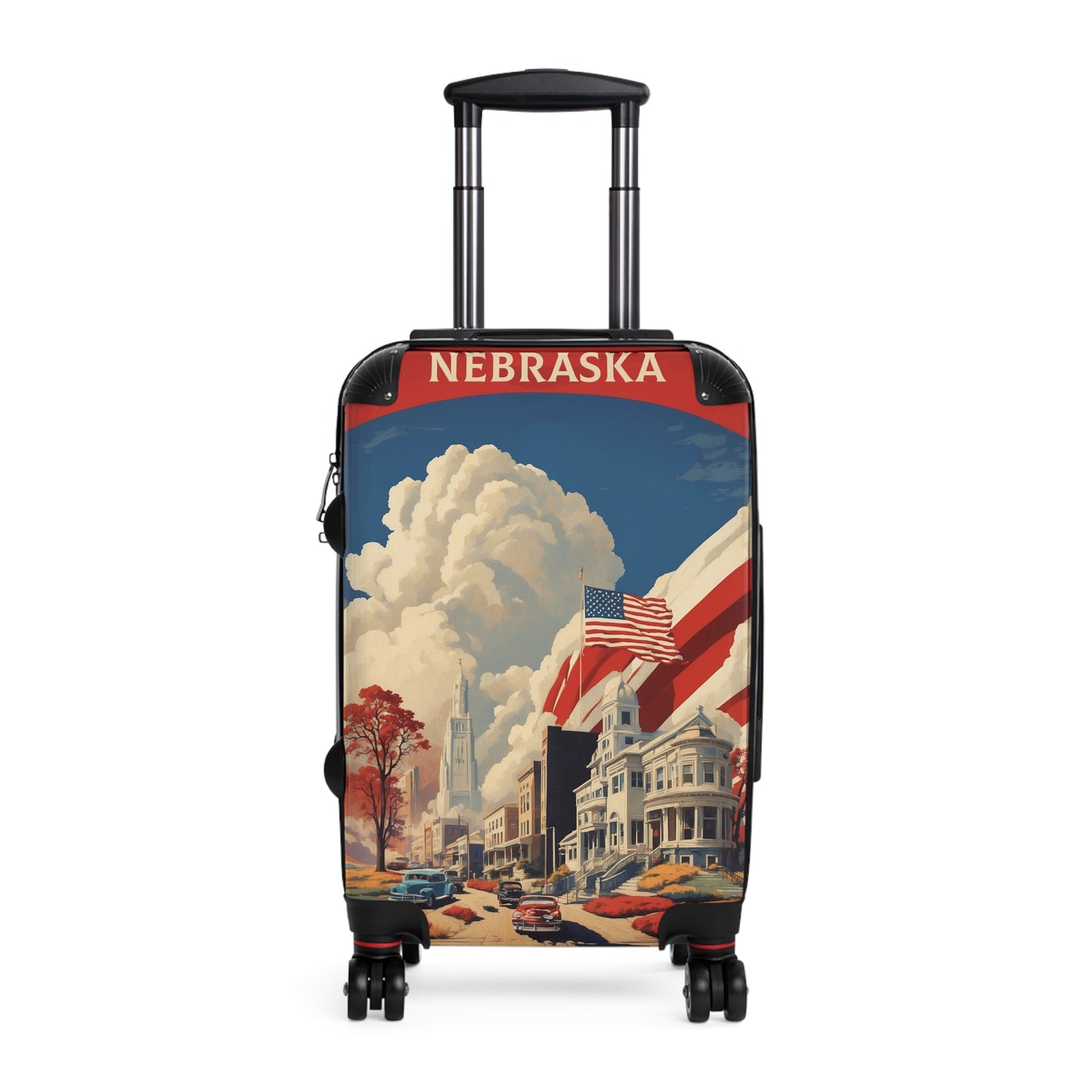 Heartland Americana: Nebraska's Golden Age, Vintage Patriotic Travel Poster Vintage Travel Poster