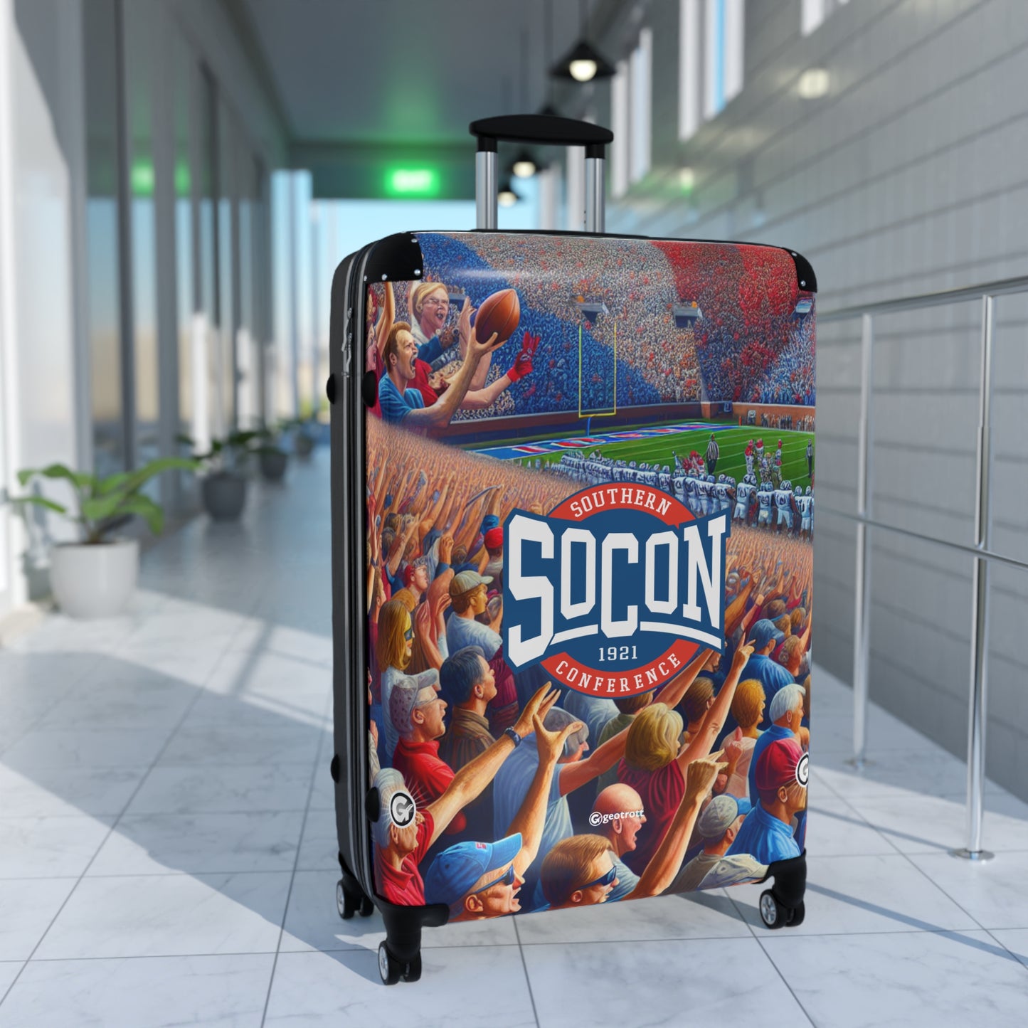 The NCAA Football Southern Collegiate Athletic Conference Luggage Bag Rolling Suitcase Spinner