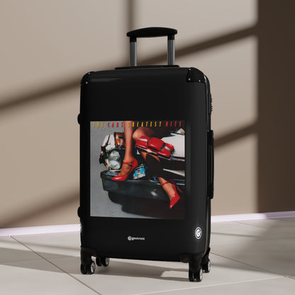 The Cars Music Greatest Hits Eighties Music Album Luggage Bag Rolling Suitcase Spinner