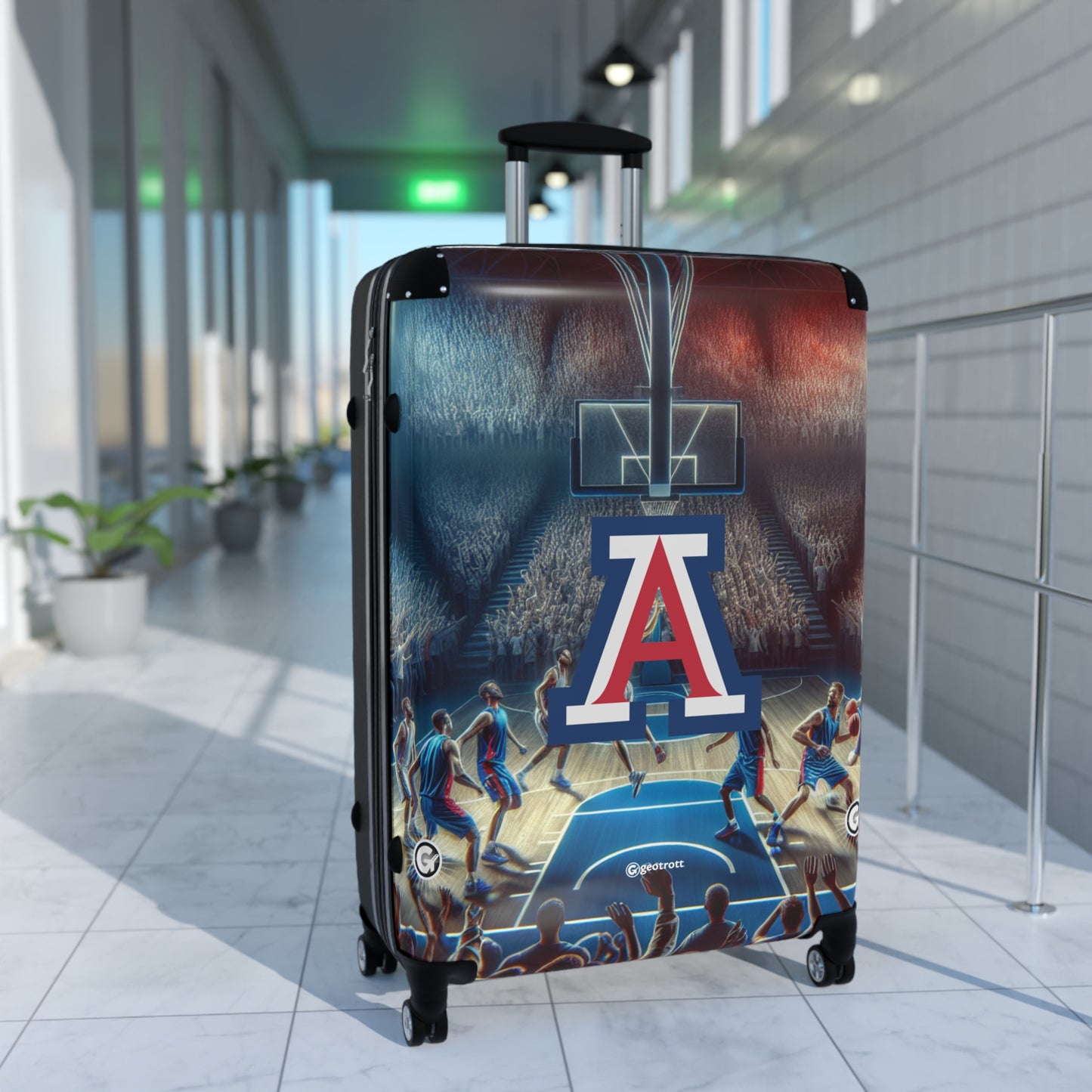 University of Arizona Wildcats Men's Basketball Team Luggage Bag Rolling Suitcase Spinner