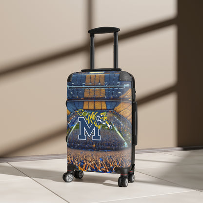 University Memphis Tigers College Football Luggage Bag Rolling Suitcase Spinner