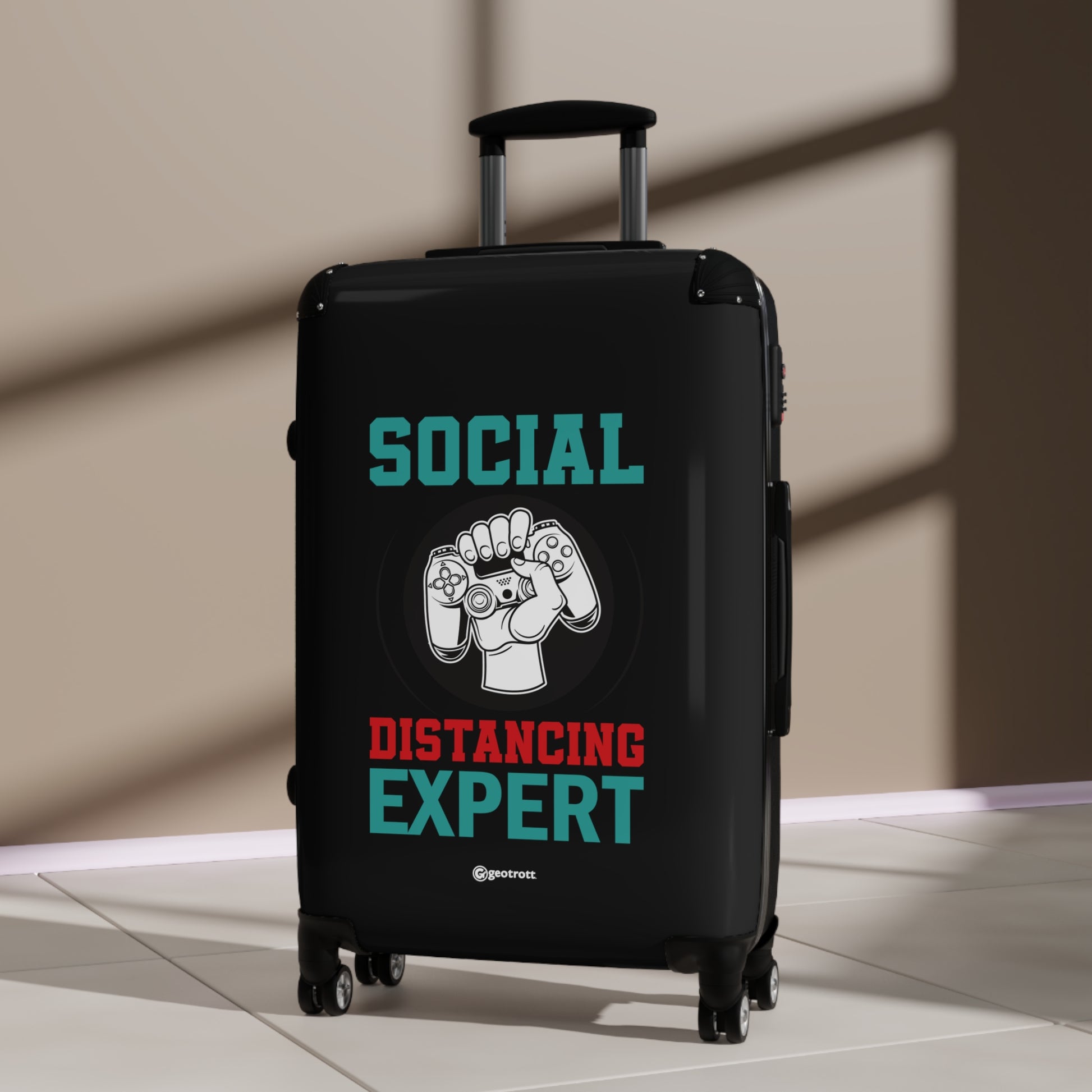 Social Distancing Expert Gamer Gaming Suitcase-Bags-Geotrott