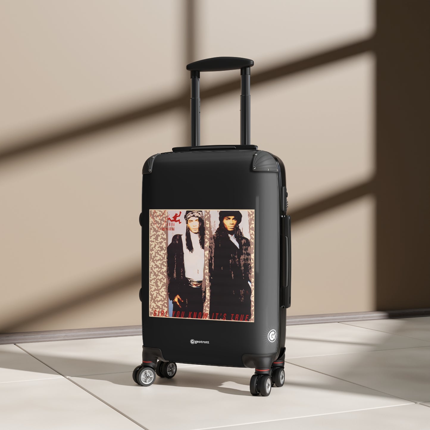 Milli Vanilli Girl you know its True Eighties Music Album Luggage Bag Rolling Suitcase Spinner