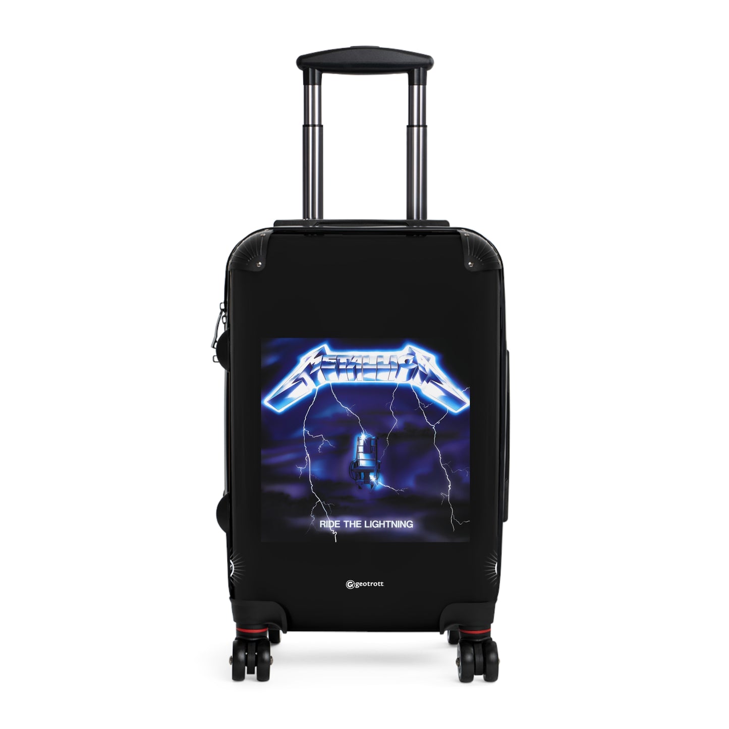 Metallica Ride the Lightning Eighties Music Album Luggage Bag Rolling Suitcase Spinner