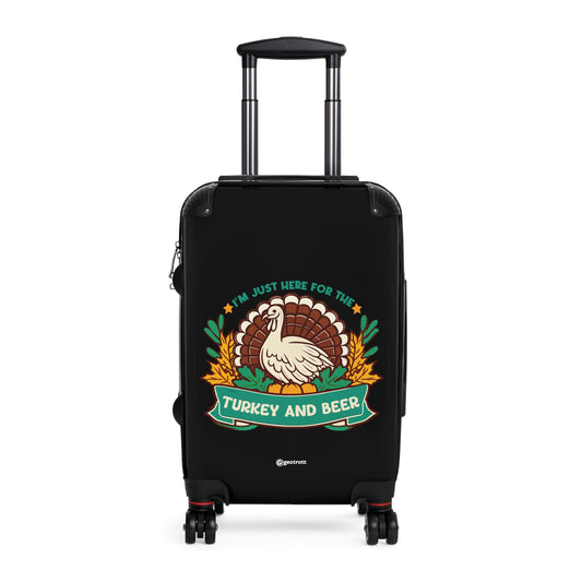 I am just here for the Turkey and Beer Thanksgiving Season Luggage Bag Rolling Suitcase Travel Accessories
