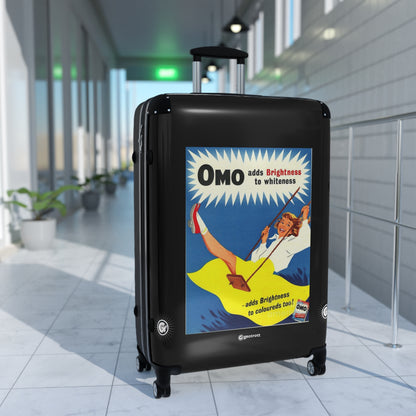 Omo Liquid Laundry Detergent Vintage Posters Retro Ad Luggage Bag Rolling Suitcase Spinner