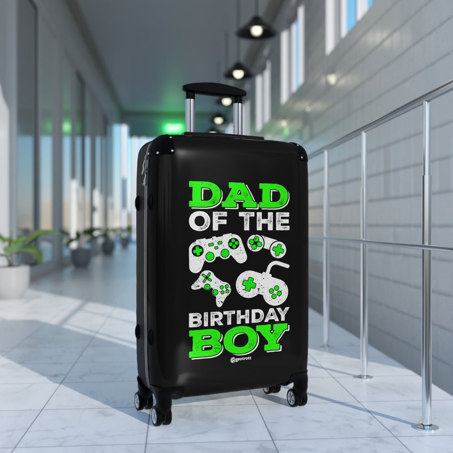 Dad of the Birthday Boy Gamer Gaming Suitcase-Suitcase-Geotrott