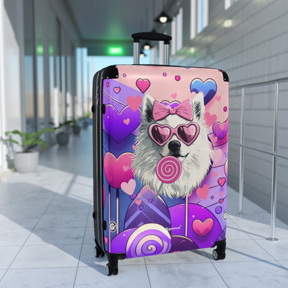 Puppy Love Delight Luggage Bag Rolling Suitcase Spinner