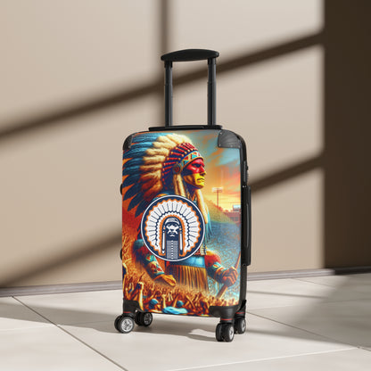 University of Illinois Retired Chief Illiniwek Mascot College Team Luggage Bag Rolling Suitcase Spinner