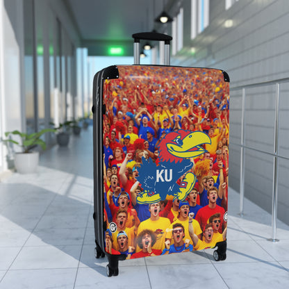 Kansas University Jayhawks College Team Luggage Bag Rolling Suitcase Travel Accessories