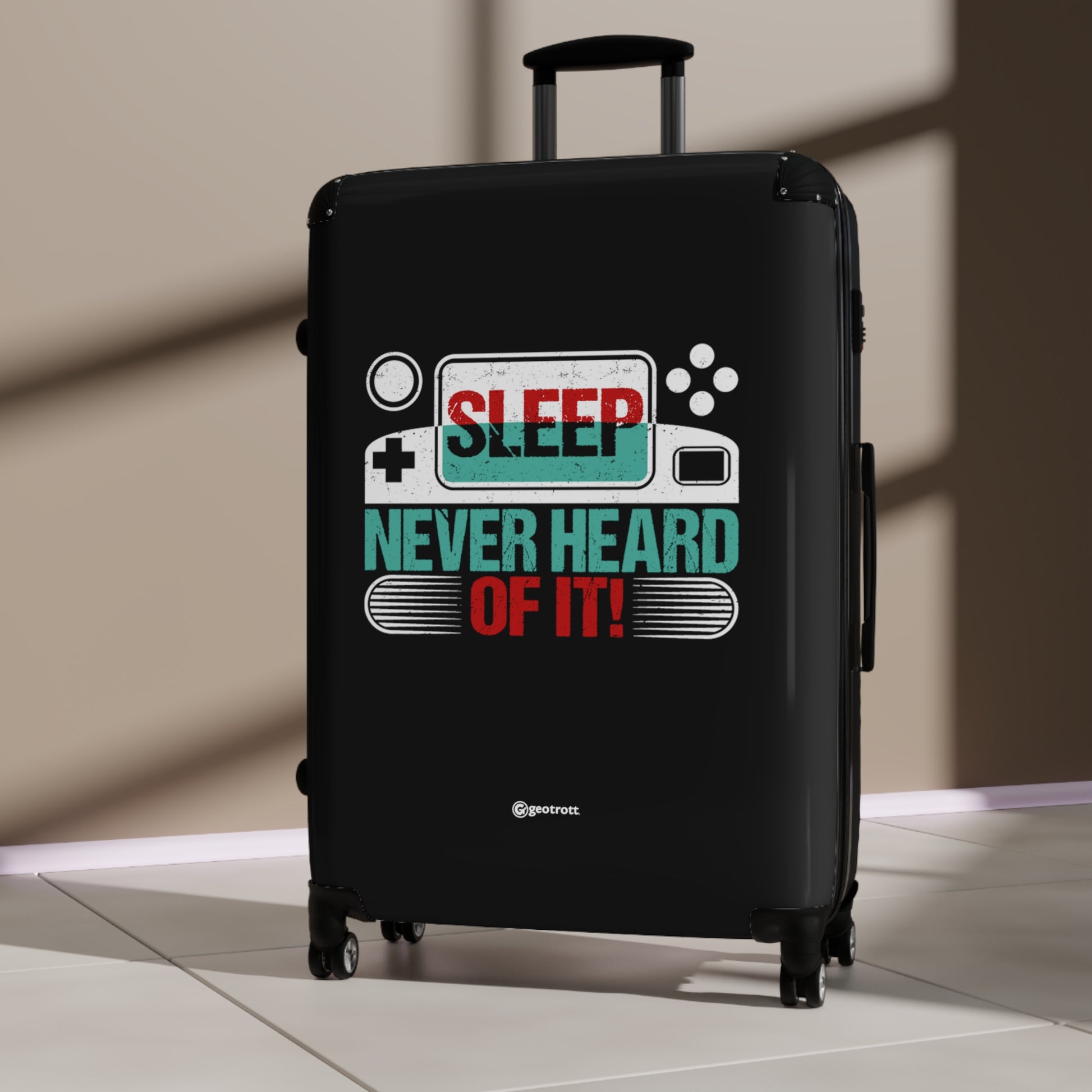 Sleep Never heard of it Gamer Gaming Suitcase-Bags-Geotrott