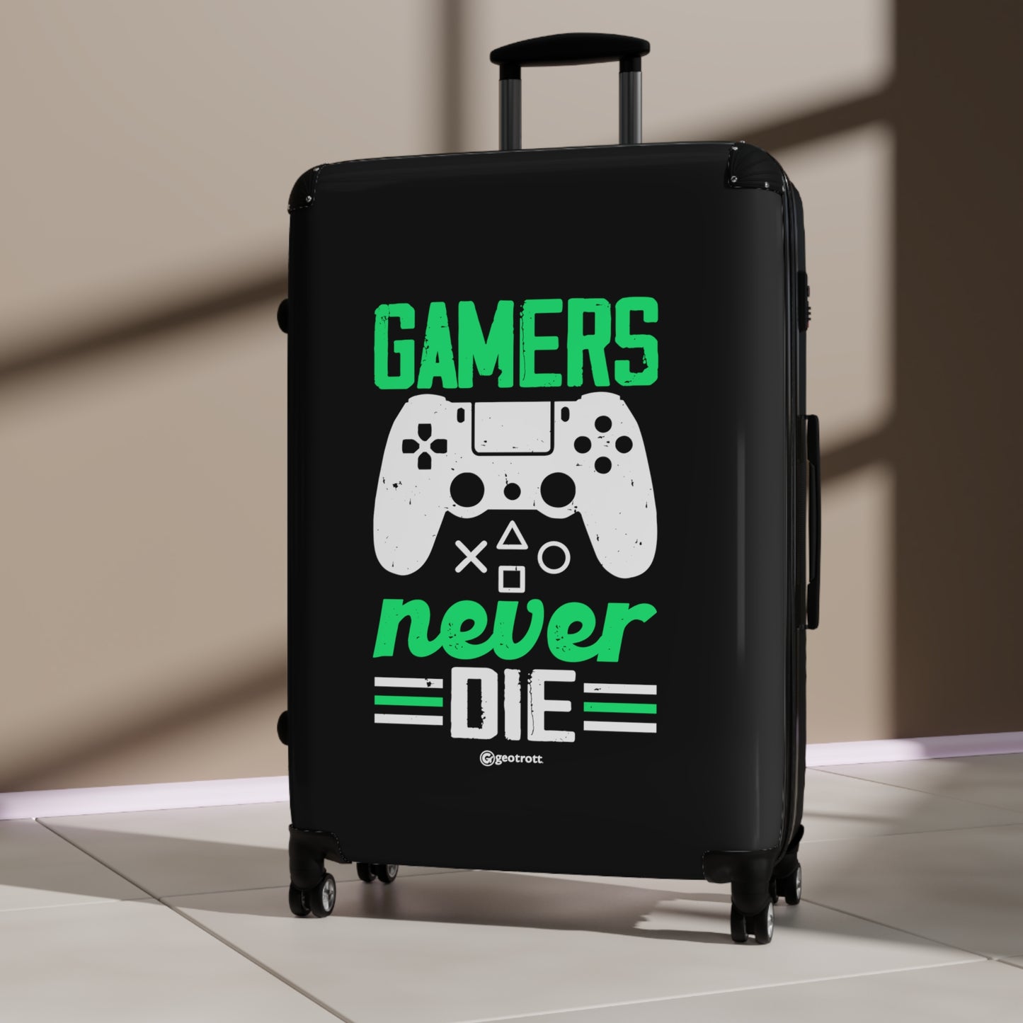 Gamers never Die 3 Gamer Gaming Suitcase-Bags-Geotrott