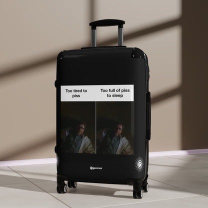 Demasiado cansado para orinar Demasiado lleno de orina para dormir Breaking Bad MEME Divertido Inspirador Bolsa de equipaje Maleta con ruedas Accesorios de viaje