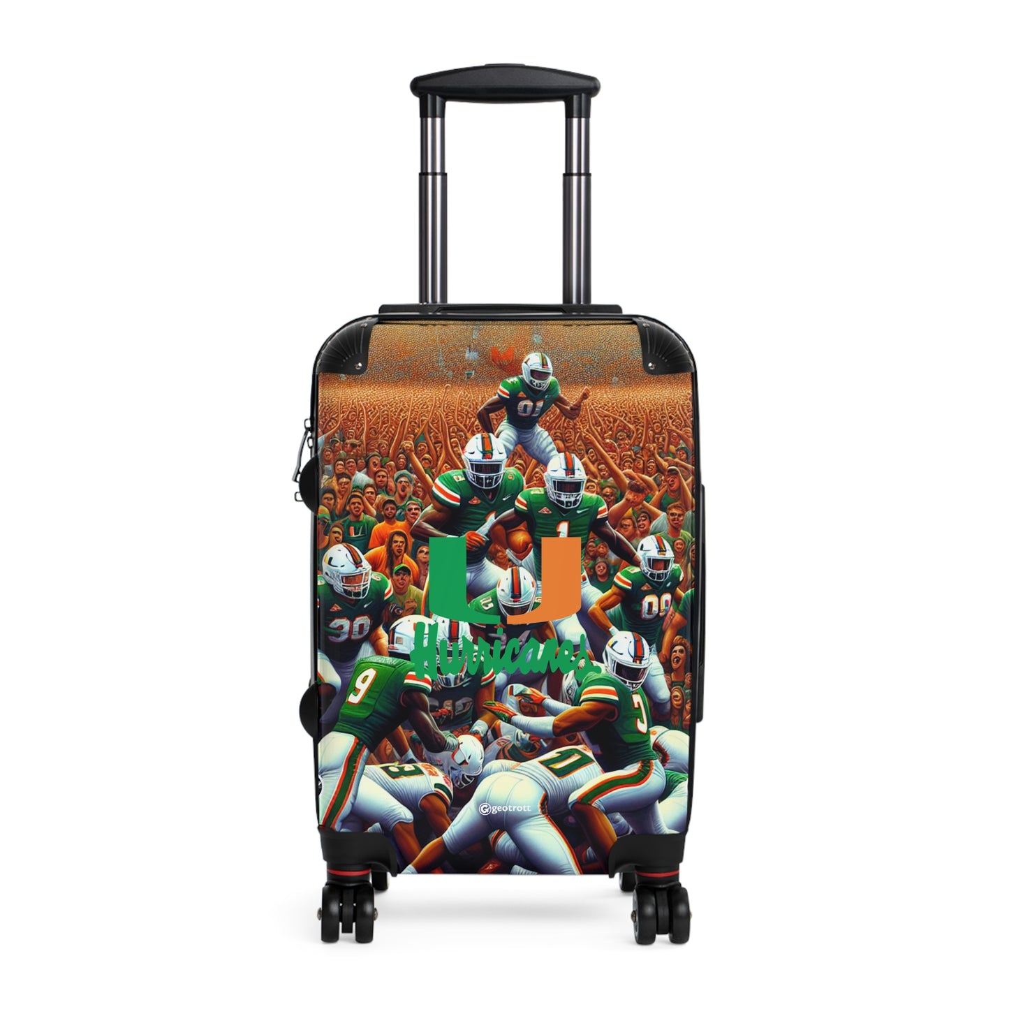 University of Miami Hurricanes College Football Team Bag Rolling Suitcase Travel Accessories