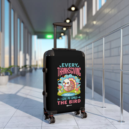 Every Thanksgiving I gave my Family the Bird Season Luggage Bag Rolling Suitcase Travel Accessories