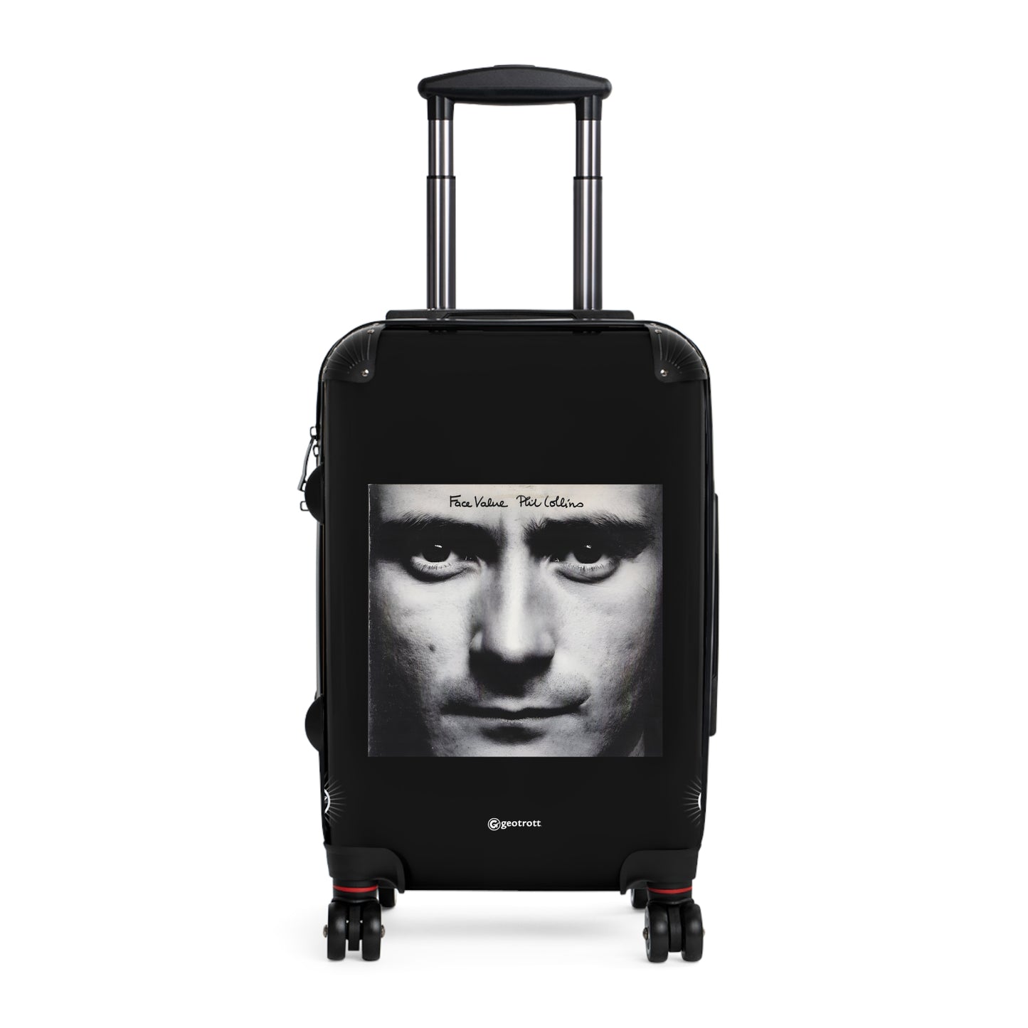 Phil Collins Face Value Eighties Music Album Luggage Bag Rolling Suitcase Spinner