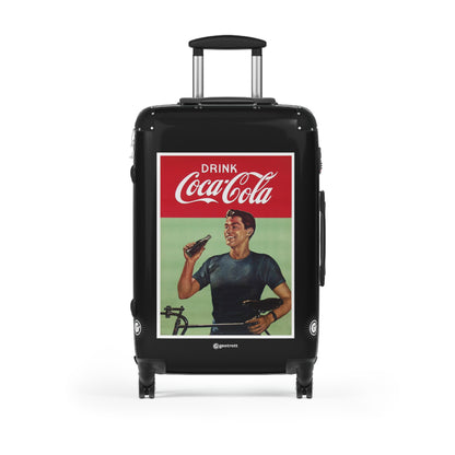 Drink Coca-Cola Handsome Fit Man Vintage Posters Retro Ad Luggage Bag Rolling Suitcase Spinner