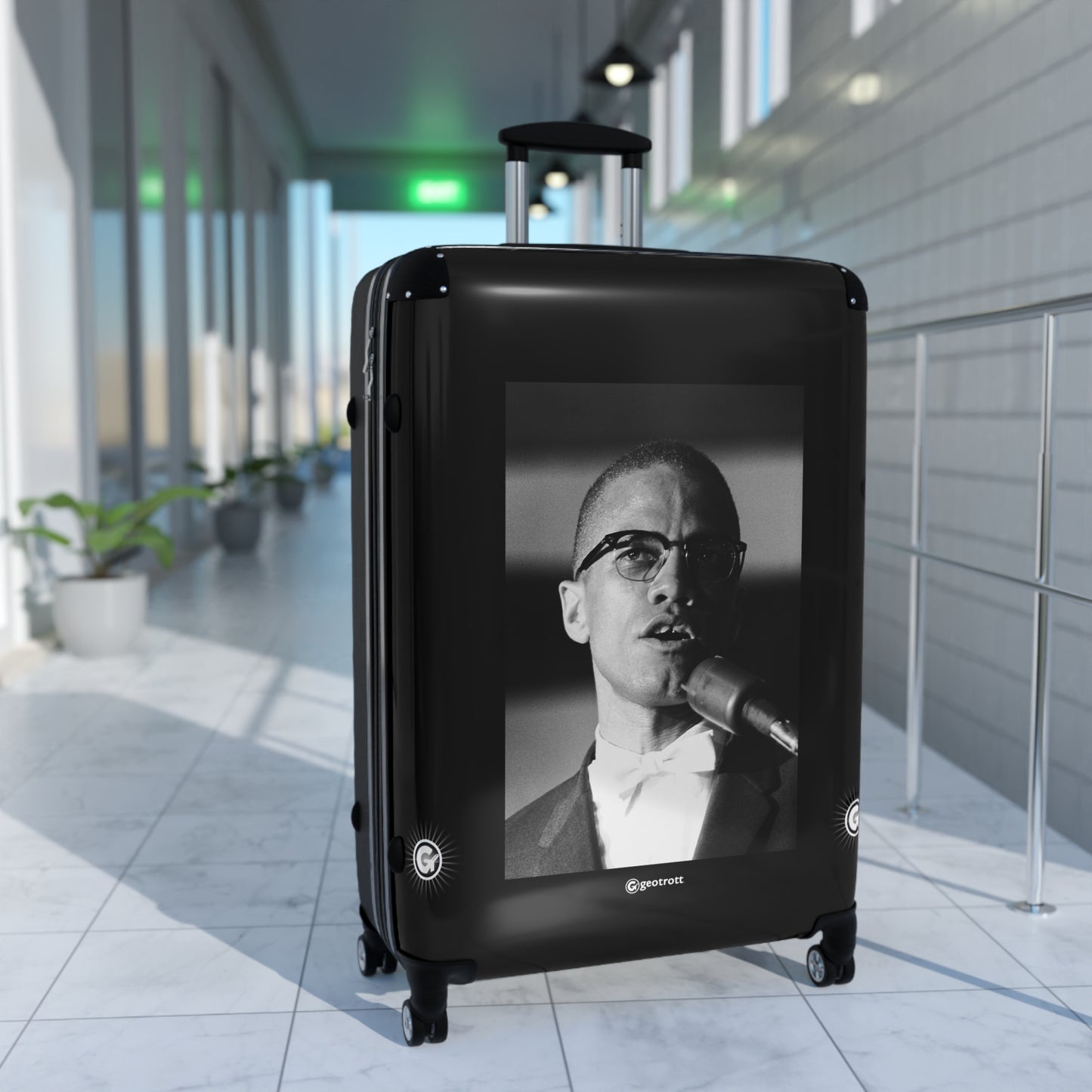 Malcolm X African American revolutionary 20TH CENTURY Photos Luggage Bag Rolling Suitcase Spinner