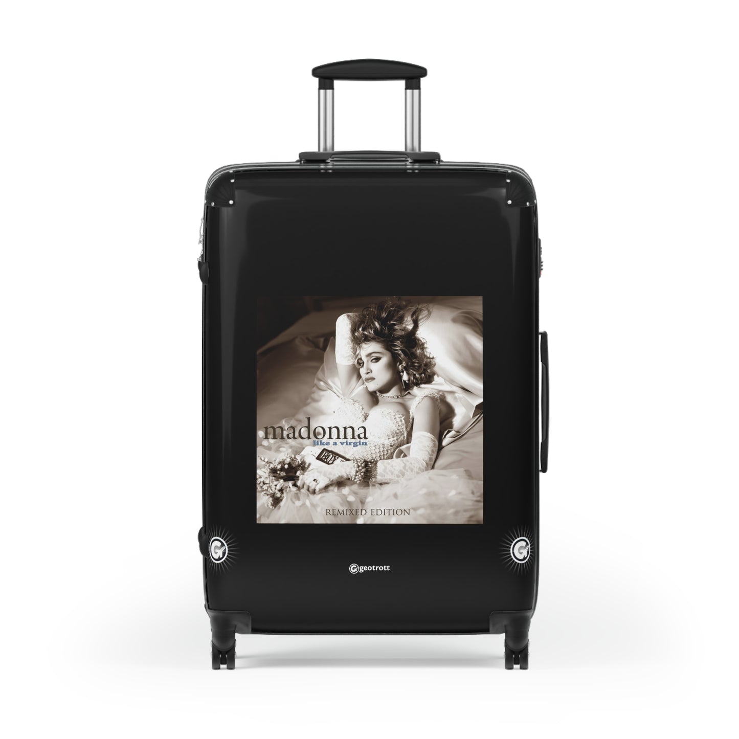 Madonna Like a Virgin Eighties Music Album Luggage Bag Rolling Suitcase Spinner