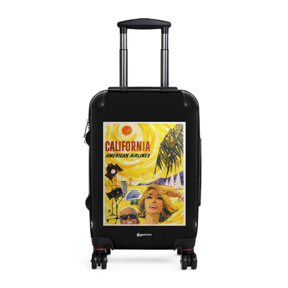 California American Airlines Vintage Posters Retro Ad Luggage Bag Rolling Suitcase Spinner