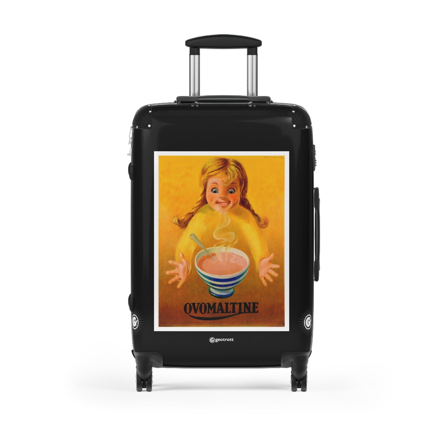 Ovomaltine Ovaltine Chocolate Malt Vintage Posters Retro Ad Luggage Bag Rolling Suitcase Spinner