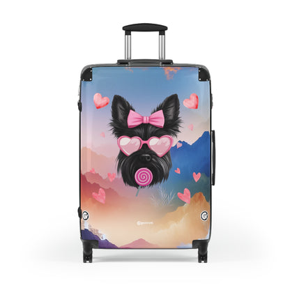 Sunset Chic Terrier Luggage Bag Rolling Suitcase Spinner