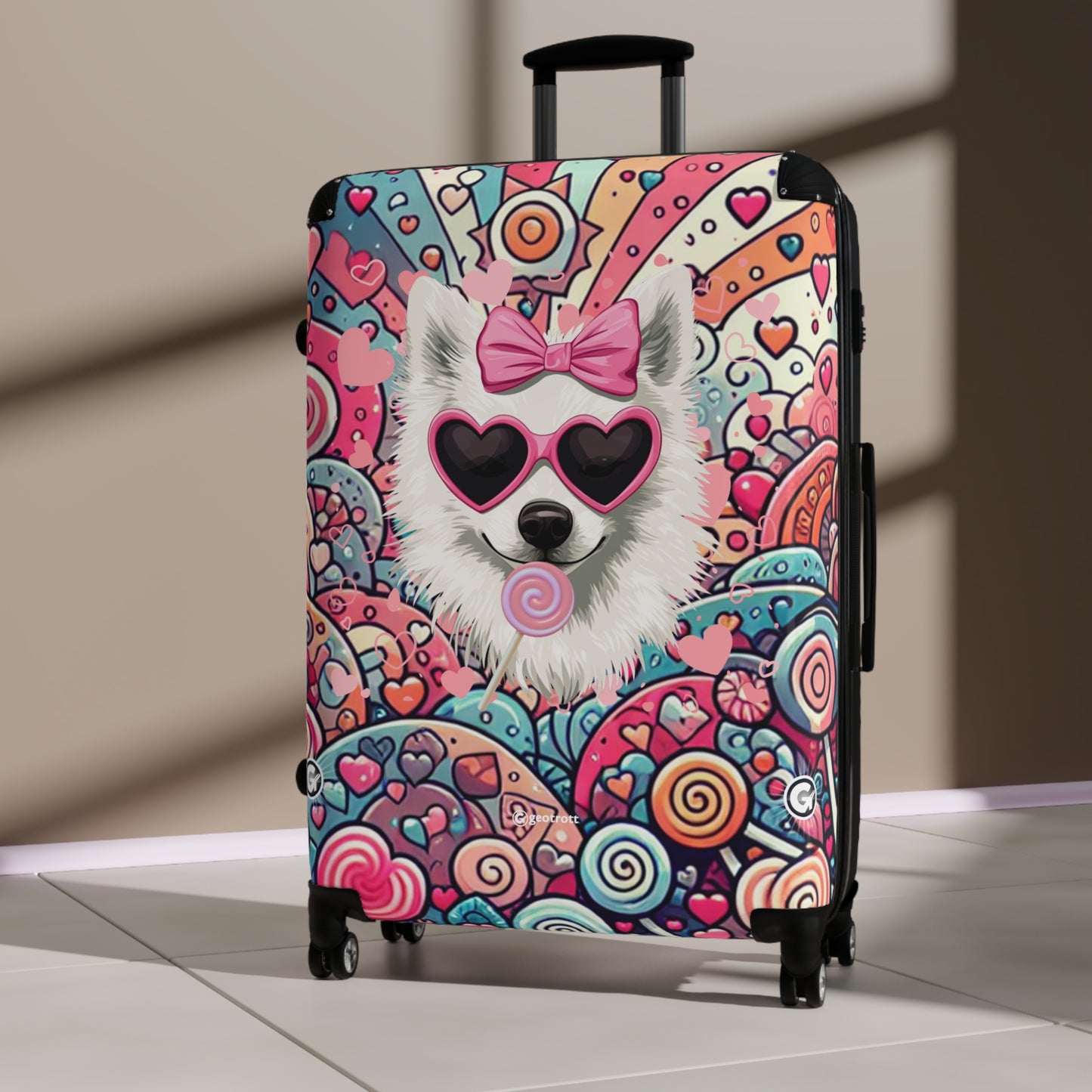 Candy Chihuahua Paws Adventure Luggage Bag Rolling Suitcase Spinner