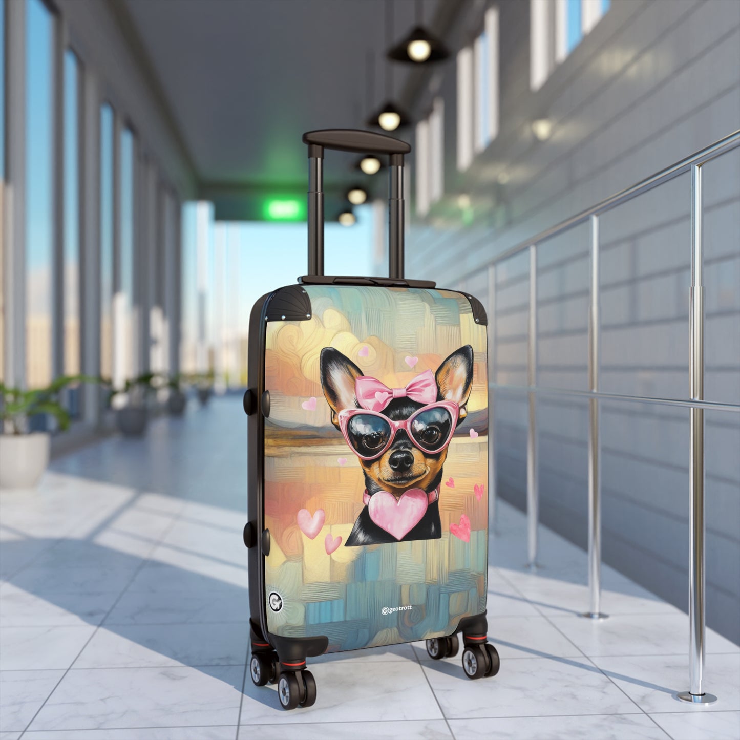 Sweetheart Chihuahua Bliss Luggage Bag Rolling Suitcase Spinner