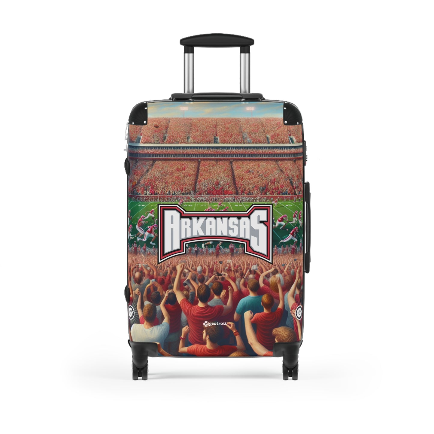 Arkansas University Razorbacks Football Team Luggage Bag Rolling Suitcase Spinners