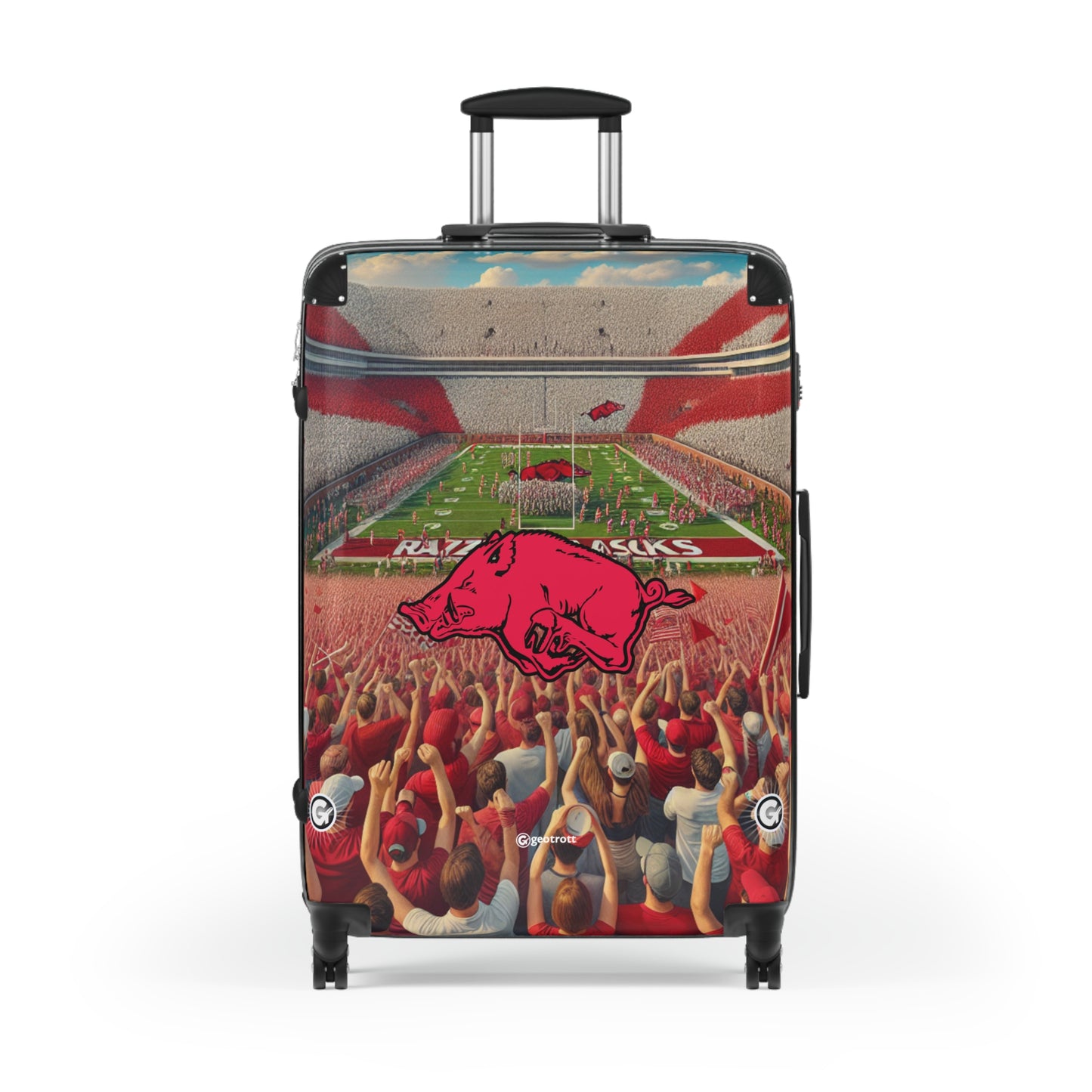 Arkansas University Razorbacks Football College Team Luggage Bag Rolling Suitcase Spinner