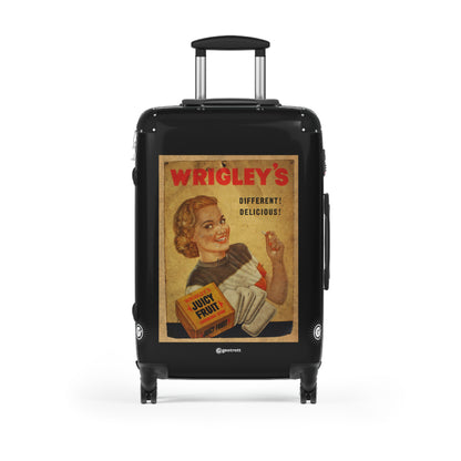 Wrigleys Juicy Fruit Chewing Gum Vintage Posters Retro Ad Luggage Bag Rolling Suitcase Spinner