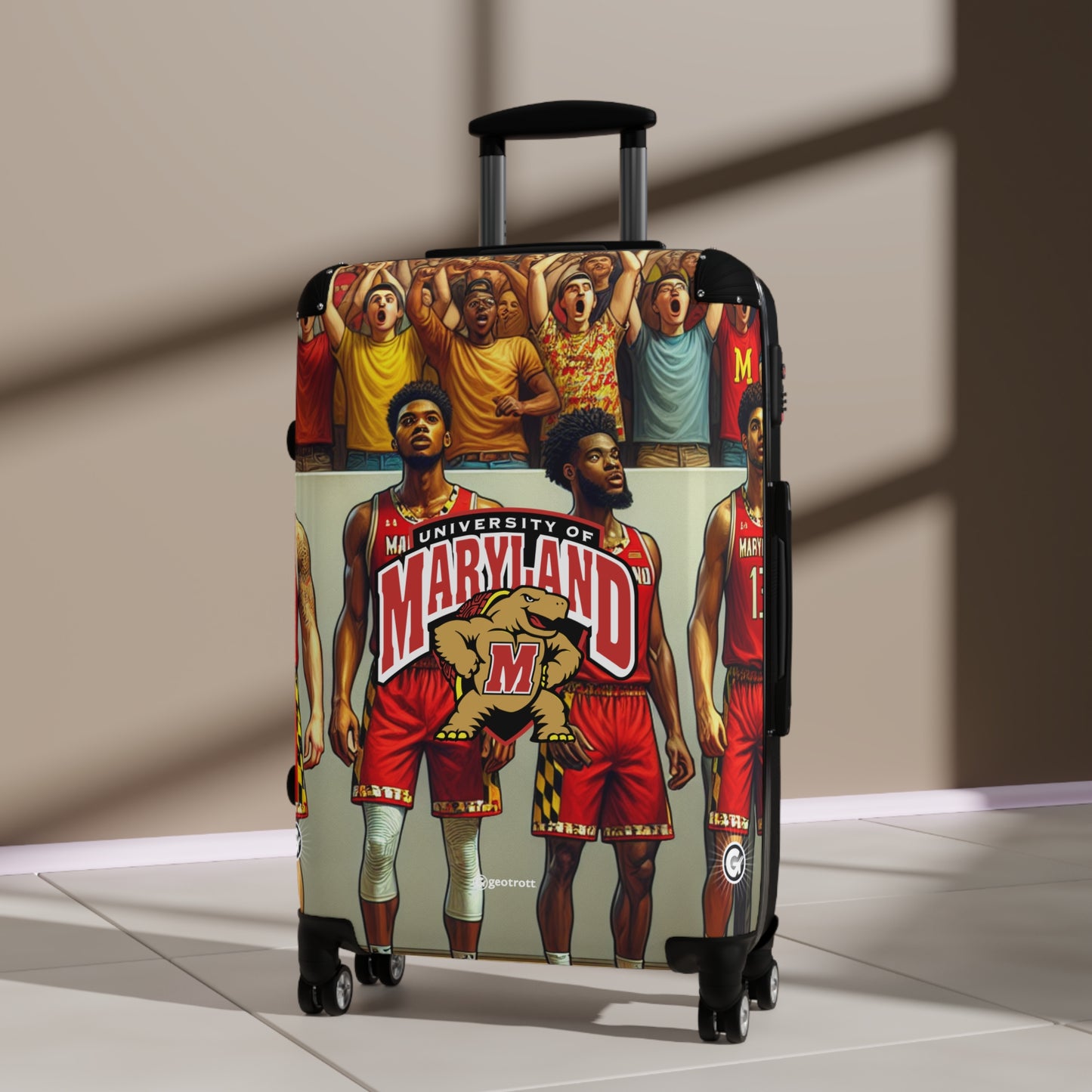 Maryland Terrapins men's Basketball Team Luggage Bag Rolling Suitcase Spinner