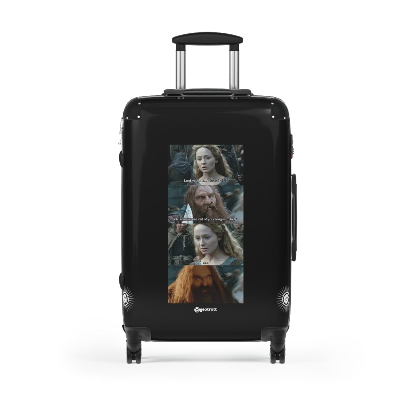 Glóin Éowyn Flirt Joke Lord Of The Rings MEME Funny Inspirational Luggage Bag Rolling Suitcase Travel Accessories