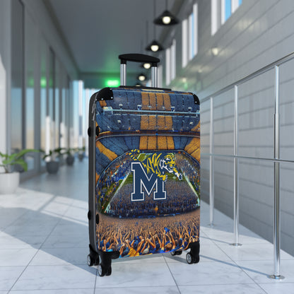 University Memphis Tigers College Football Luggage Bag Rolling Suitcase Spinner