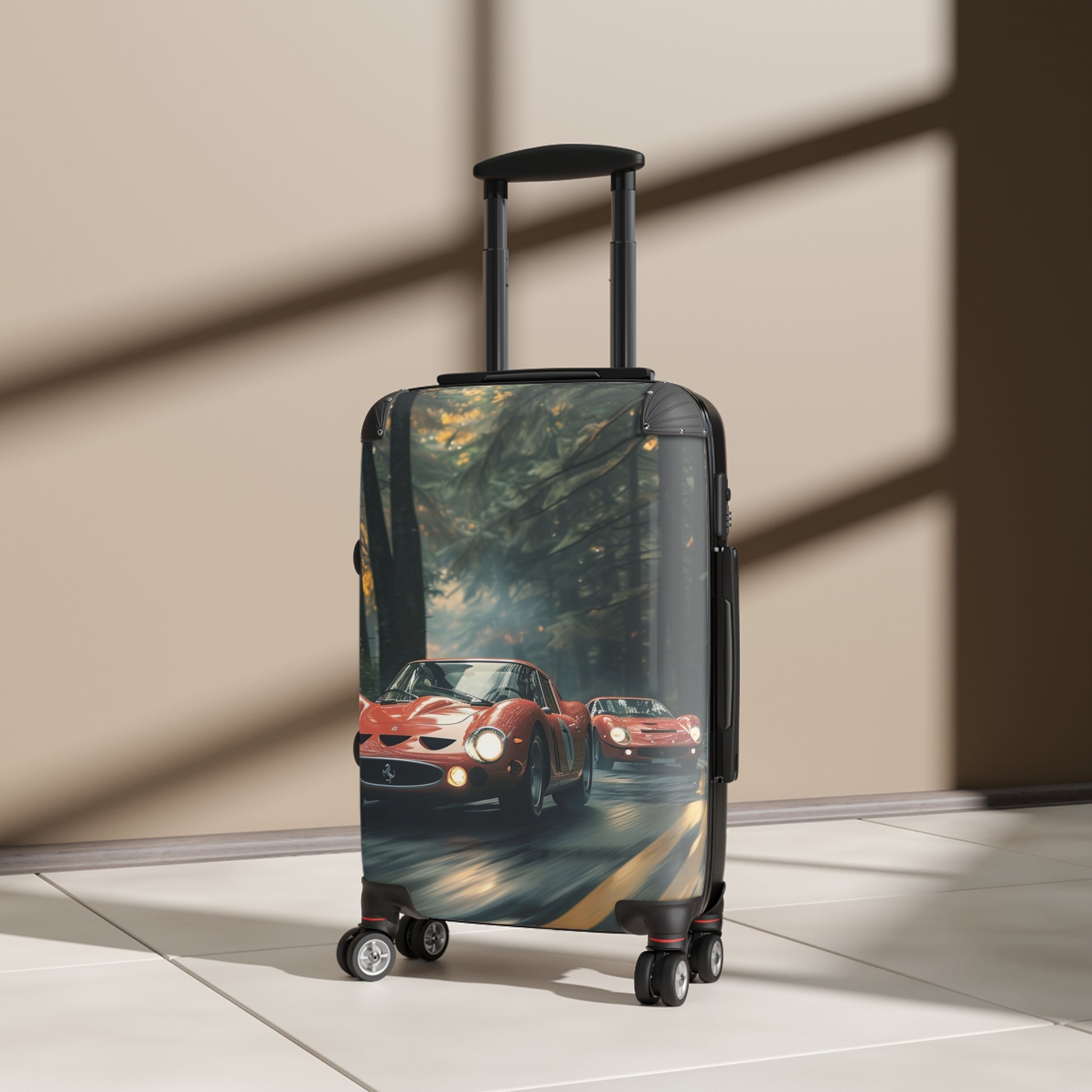 Ferrari'S Forest Sprint: Vintage Racing Thrills, Misty Woodland Adventure