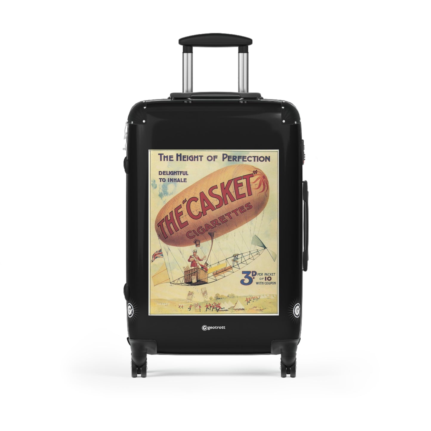 The Casket Cigarettes Tobacco Smoke Vintage Posters Retro Ad Luggage Bag Rolling Suitcase Spinner