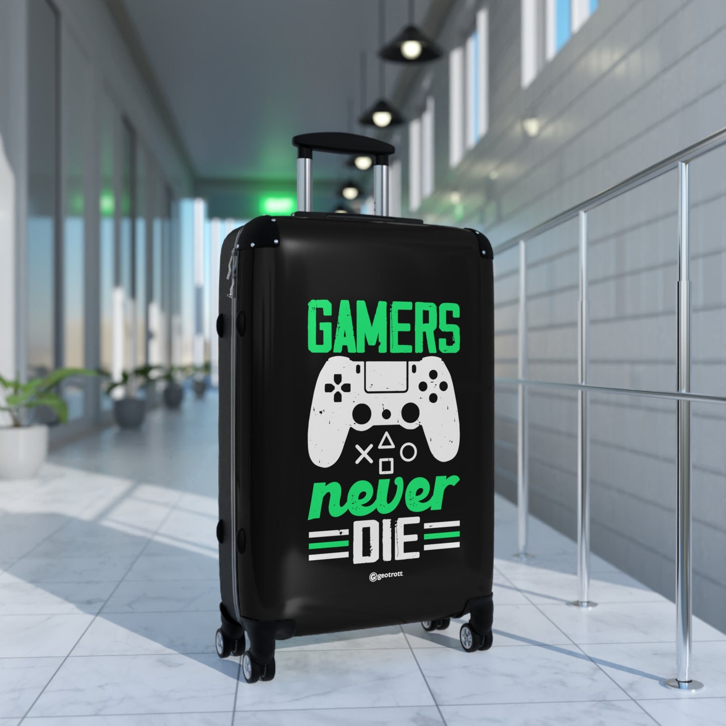 Gamers never Die 3 Gamer Gaming Suitcase-Bags-Geotrott