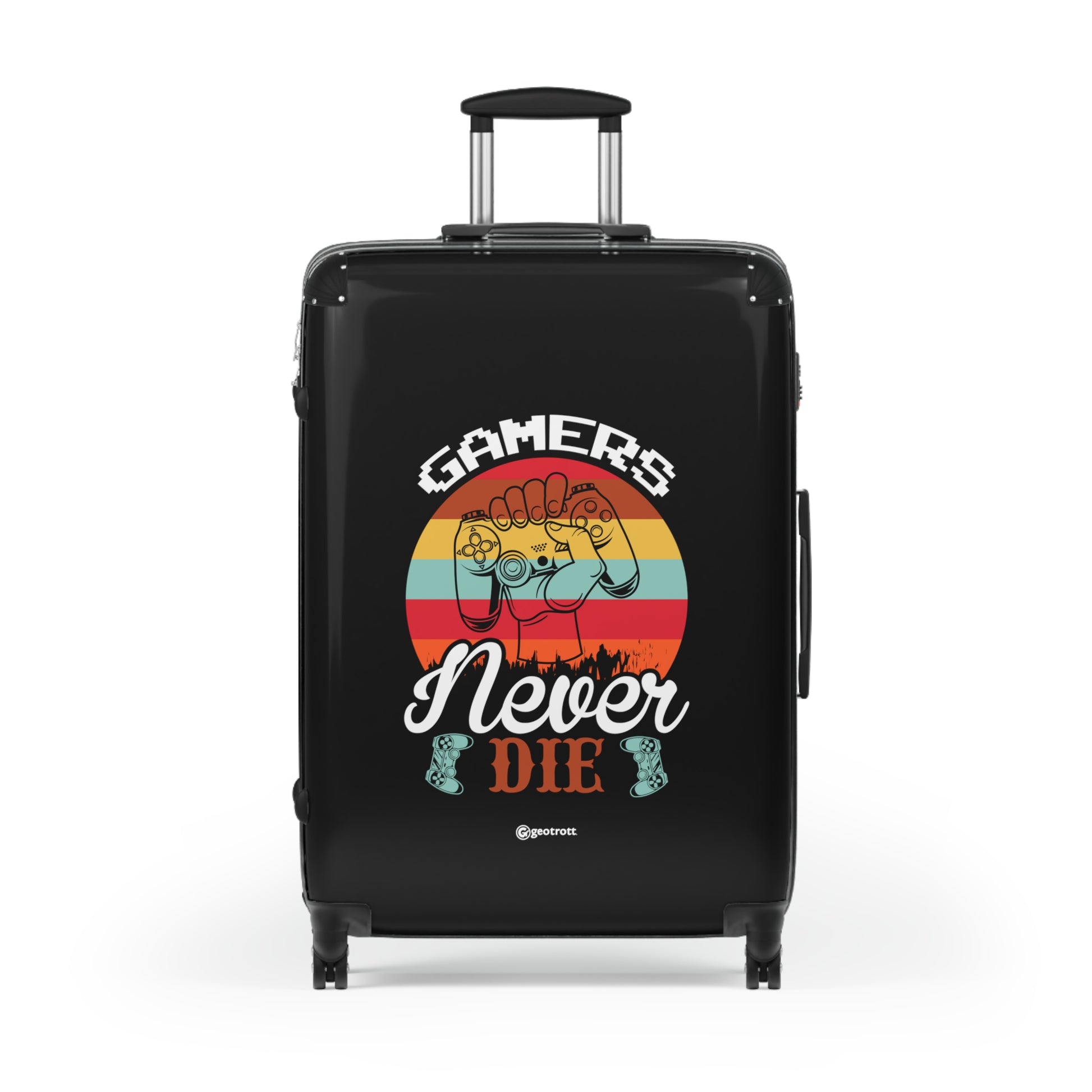 Gamers Never Die Gamer Gaming Suitcase-Bags-Geotrott