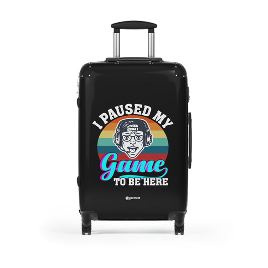 I paused my Game to be here Gamer Gaming Suitcase-Bags-Geotrott