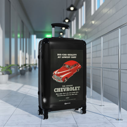 Big Car Quality at Lowest Cost Chevrolet Vintage Posters Retro Ad Luggage Bag Rolling Suitcase Spinner