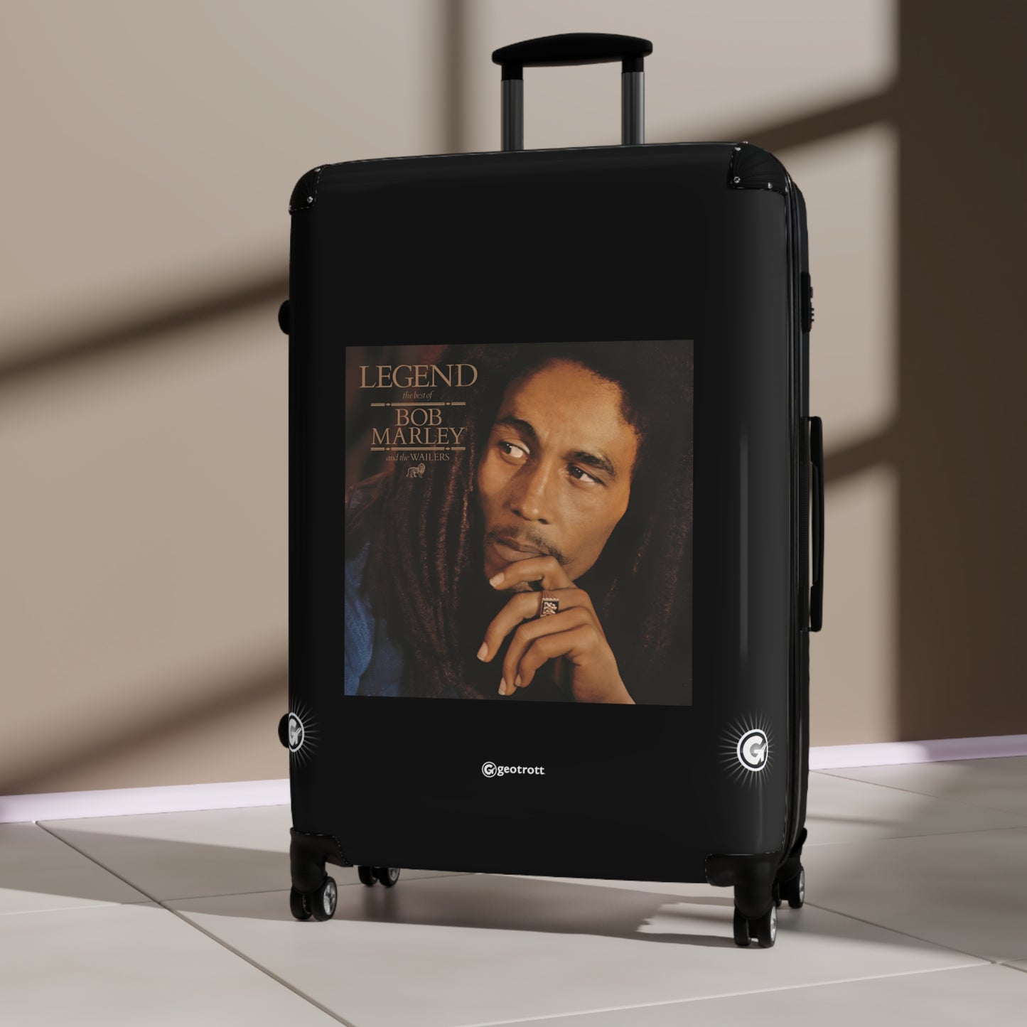 BobMarley Legend Eighties Music Album Luggage Bag Rolling Suitcase Spinner