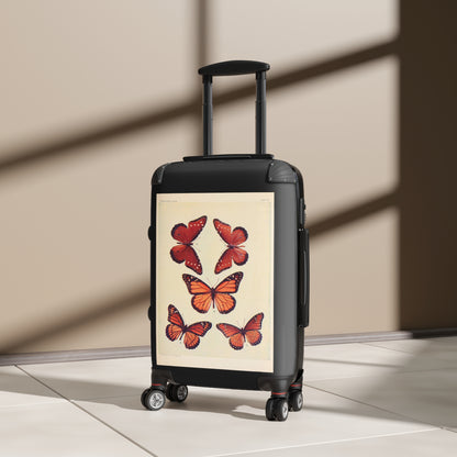 The Butterfly Book Butterflies Macrolepidopteran Rhopalocera Red Lepidoptera Black Cabin Suitcase Rolling Luggage