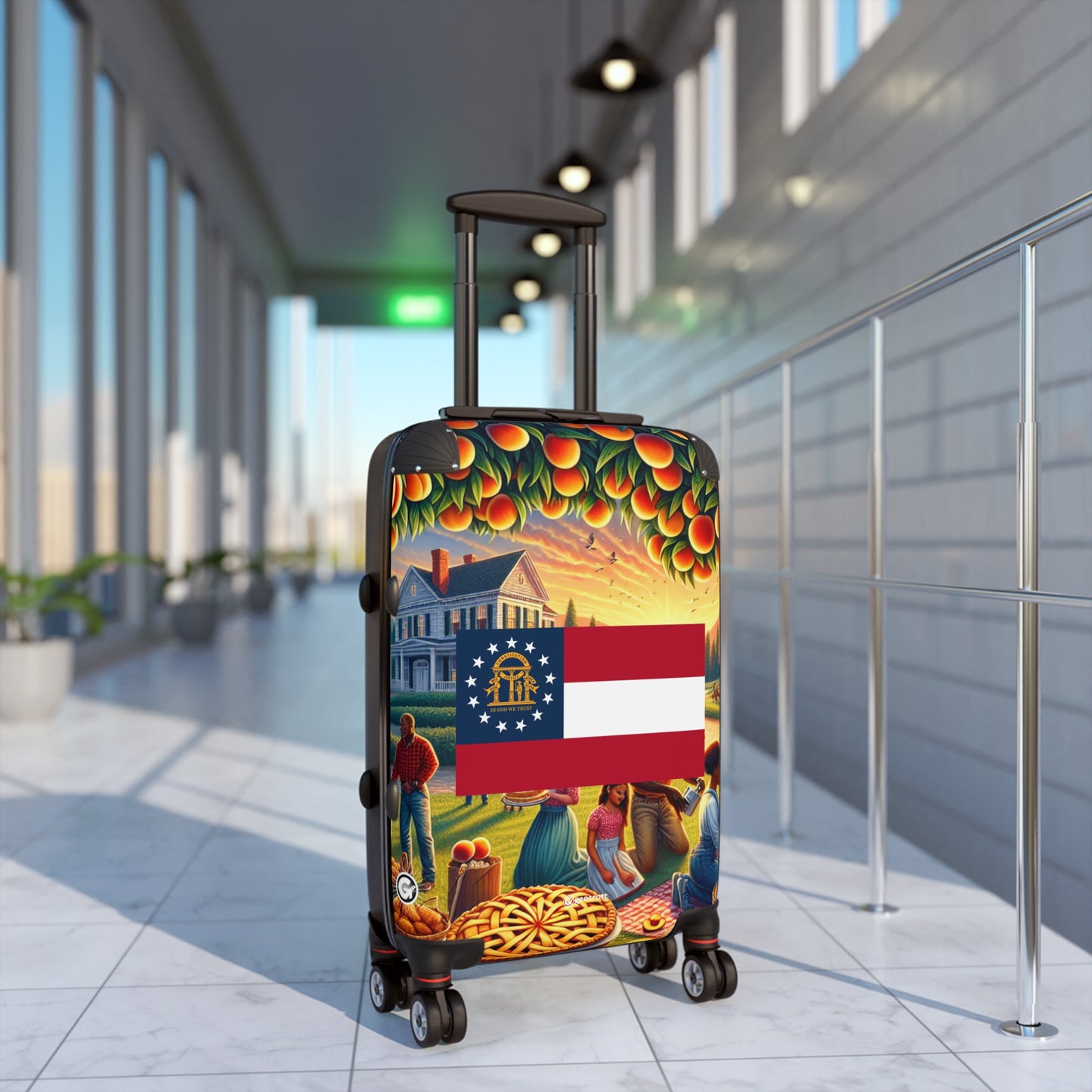 Georgia USA STATE FLAGS Luggage Bag Rolling Suitcase Travel Accessories