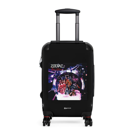 Zodiac Disco Alliance Eighties Music Album Luggage Bag Rolling Suitcase Spinner