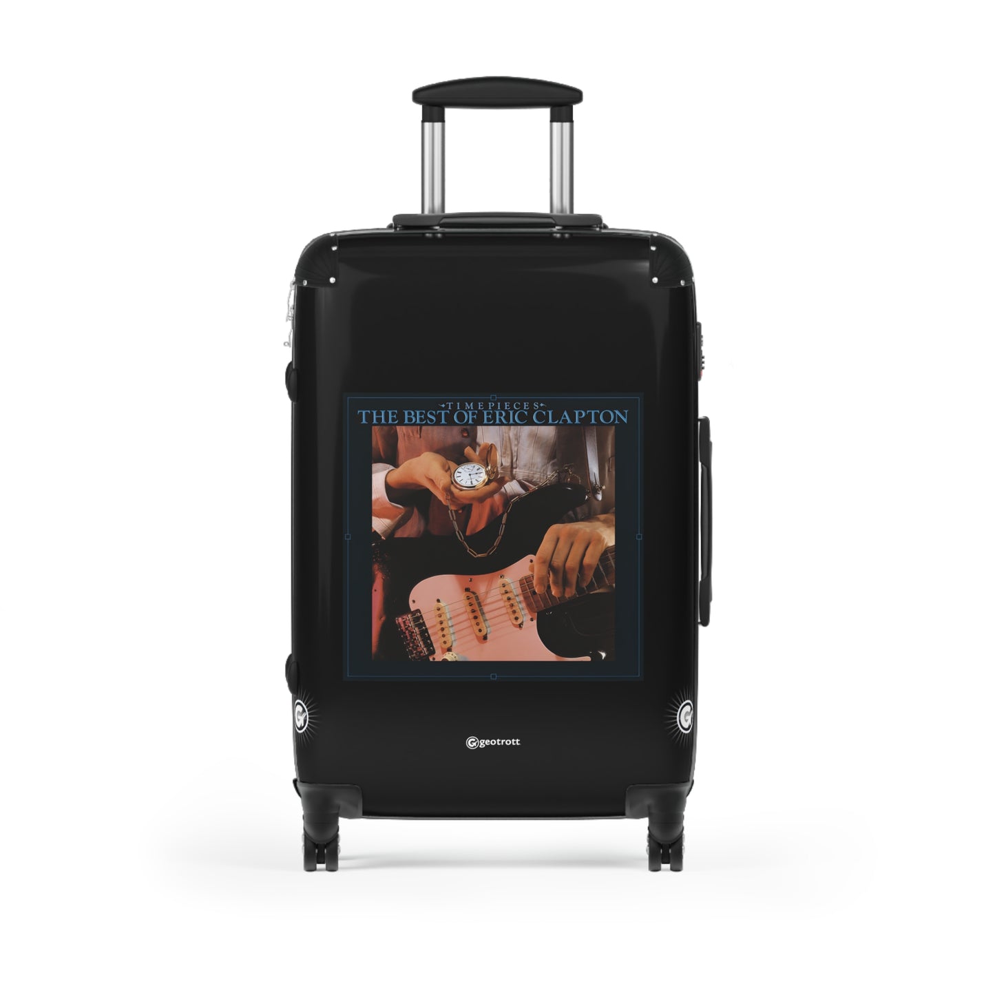 Timepieces The Best of Eric Clapton Eighties Music Album Luggage Bag Rolling Suitcase Spinner