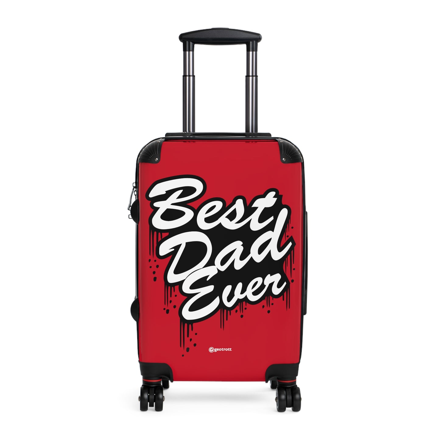 Best Dad Ever Red Emotive Inspirational Fathers Day Luggage Bag Rolling Suitcase Travel Accessories