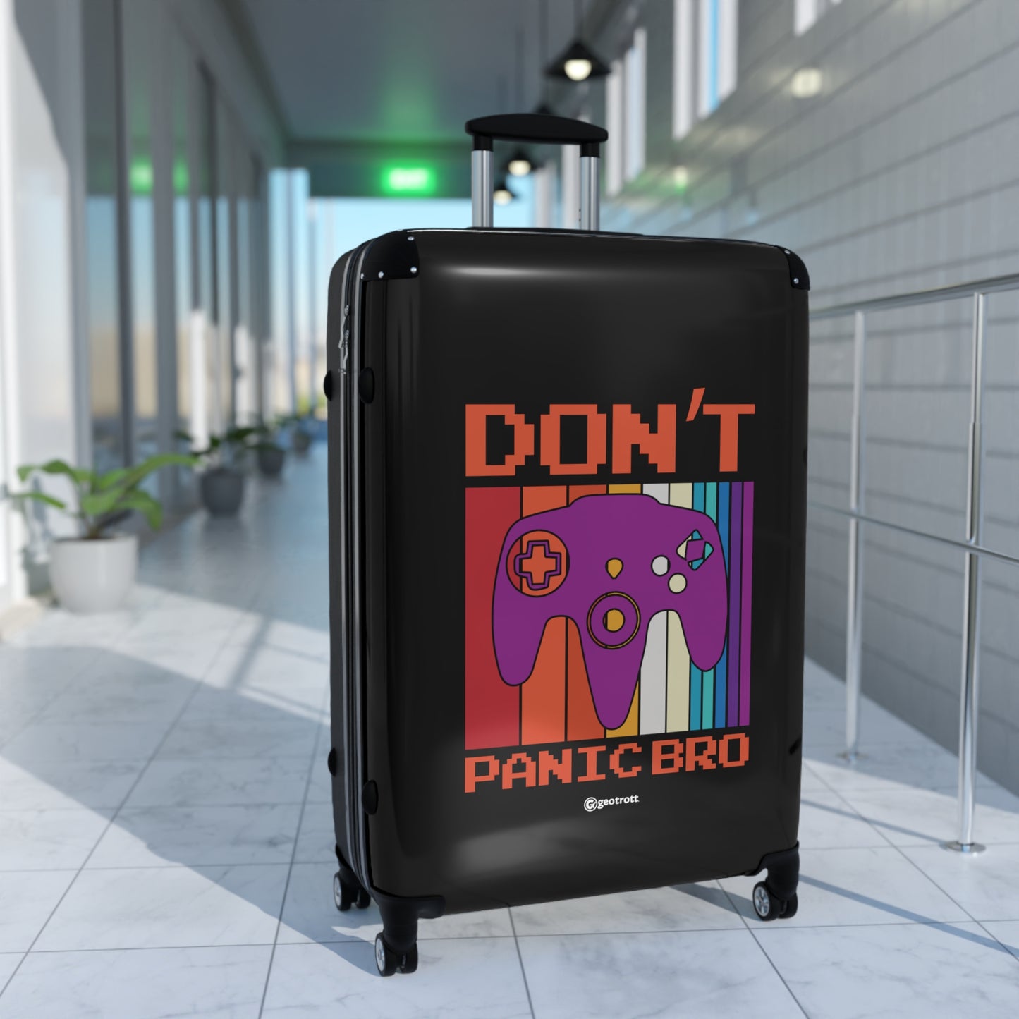 Don't Panic Bro Gamer Gaming Suitcase-Bags-Geotrott